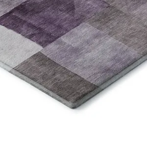 Machine Washable Indoor/Outdoor Neo Eggplant 5\' x 7\'6\" Rug
