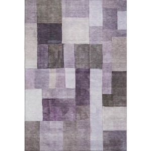 Machine Washable Indoor/Outdoor Neo Eggplant Rug