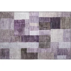 Machine Washable Indoor/Outdoor Neo Eggplant 1\'8\" x 2\'6\" Rug