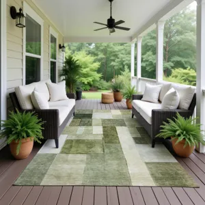 Machine Washable Indoor/Outdoor Neo Sage 2\'6\" x 3\'10\" Rug