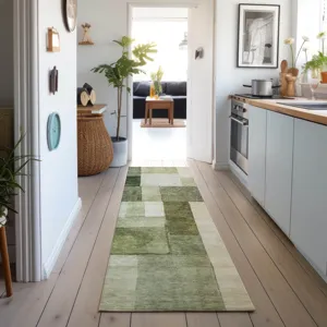 Machine Washable Indoor/Outdoor Neo Sage 2\'3\" x 7\'6\" Runner Rug