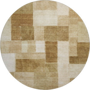 Machine Washable Indoor/Outdoor Neo Terracotta 8' x 8' Round Rug