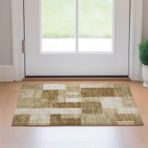 Machine Washable Indoor/Outdoor Neo Terracotta 1\'8\" x 2\'6\" Rug