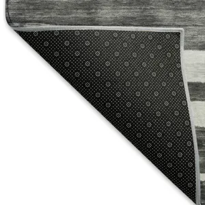 Machine Washable Indoor/Outdoor Neo Charcoal 1\'8\" x 2\'6\" Rug