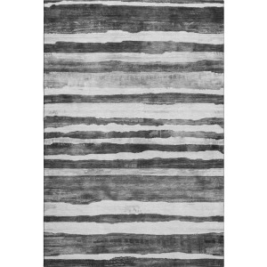 Machine Washable Indoor/Outdoor Neo Charcoal Rug
