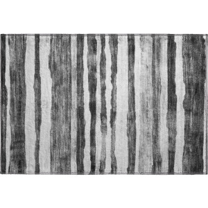 Machine Washable Indoor/Outdoor Neo Charcoal Rug