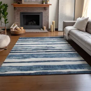 Machine Washable Indoor/Outdoor Neo Denim 2\'6\" x 3\'10\" Rug