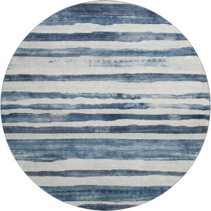 Machine Washable Indoor/Outdoor Neo Denim 8' x 8' Round Rug