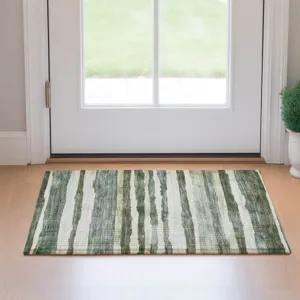 Machine Washable Indoor/Outdoor Neo Sage 1\'8\" x 2\'6\" Rug