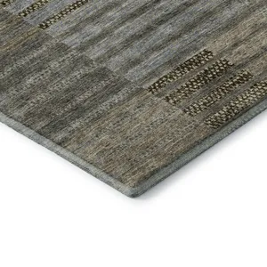 Machine Washable Indoor/Outdoor Neo Taupe 10\' x 14\' Rug