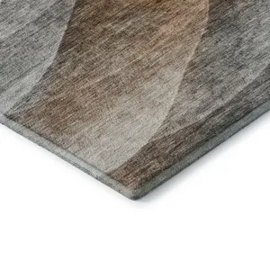 Machine Washable Indoor/Outdoor Neo Khaki 8\' x 10\' Rug