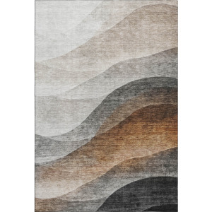 Machine Washable Indoor/Outdoor Neo Khaki Rug