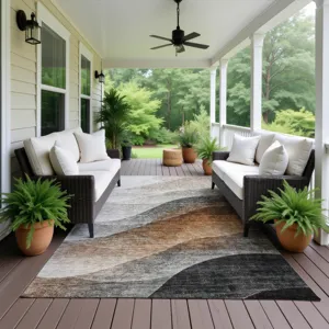 Machine Washable Indoor/Outdoor Neo Khaki 8\' x 10\' Rug