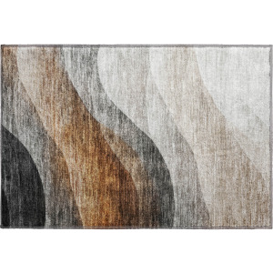 Machine Washable Indoor/Outdoor Neo Khaki Rug