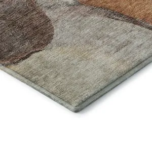 Machine Washable Indoor/Outdoor Neo Coffee 5\' x 7\'6\" Rug