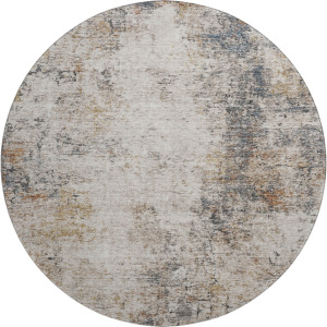 Machine Washable Indoor/Outdoor Neo Putty 8' x 8' Round Rug