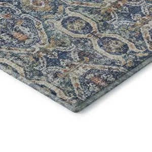 Machine Washable Indoor/Outdoor Neo Denim 1\'8\" x 2\'6\" Rug