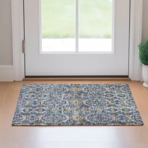 Machine Washable Indoor/Outdoor Neo Denim 1\'8\" x 2\'6\" Rug