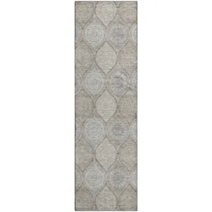Machine Washable Indoor/Outdoor Neo Linen 2\'3\" x 7\'6\" Runner Rug