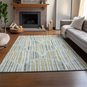 Machine Washable Indoor/Outdoor Neo Sage 9\' x 12\' Rug