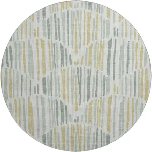 Machine Washable Indoor/Outdoor Neo Sage 8\' x 8\' Round Rug