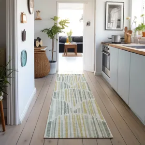 Machine Washable Indoor/Outdoor Neo Sage 2\'3\" x 7\'6\" Runner Rug