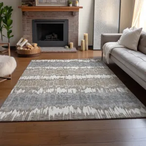 Machine Washable Indoor/Outdoor Neo Taupe 8\' x 10\' Rug