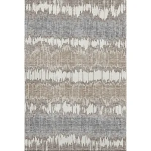 Machine Washable Indoor/Outdoor Neo Taupe 8\' x 10\' Rug