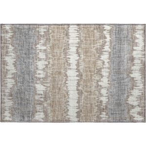 Machine Washable Indoor/Outdoor Neo Taupe Rug