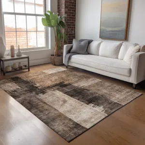 Indoor/Outdoor Nouveau Brown 2\'6\" x 3\'10\" Rug