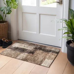 Indoor/Outdoor Nouveau Brown 1\'8\" x 2\'6\" Rug