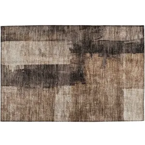 Indoor/Outdoor Nouveau Brown 1\'8\" x 2\'6\" Rug