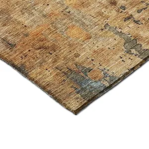 Indoor/Outdoor Nouveau Copper 8\' x 8\' Round Rug