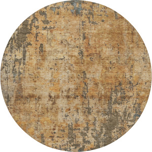 Indoor/Outdoor Nouveau Copper 8' x 8' Round Rug