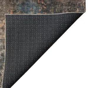 Indoor/Outdoor Nouveau Blue 1\'8\" x 2\'6\" Rug