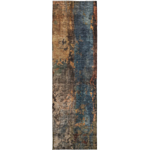 Indoor/Outdoor Nouveau Blue 2'3