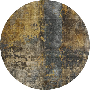 Indoor/Outdoor Nouveau Gray 8' x 8' Round Rug