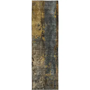 Indoor/Outdoor Nouveau Gray 2\'3\" x 7\'6\" Runner Rug