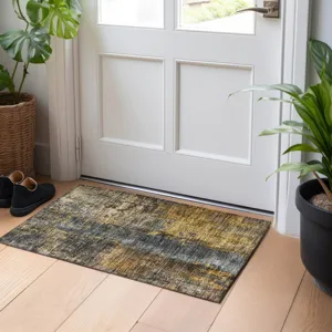 Indoor/Outdoor Nouveau Gray 1\'8\" x 2\'6\" Rug
