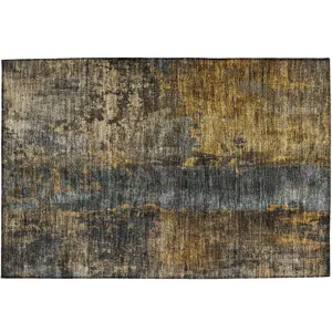 Indoor/Outdoor Nouveau Gray 1\'8\" x 2\'6\" Rug