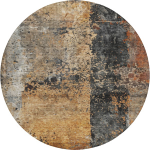Indoor/Outdoor Nouveau Copper 8' x 8' Round Rug