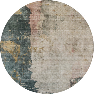 Indoor/Outdoor Nouveau Taupe 8' x 8' Round Rug