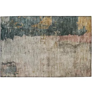 Indoor/Outdoor Nouveau Taupe 1\'8\" x 2\'6\" Rug