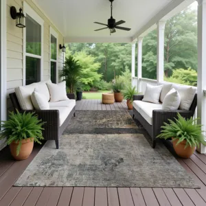 Indoor/Outdoor Nouveau Coffee 10\' x 14\' Rug