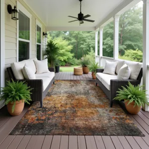 Indoor/Outdoor Nouveau Paprika 5\' x 7\'6\" Rug