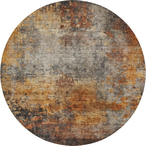 Indoor/Outdoor Nouveau Paprika 8' x 8' Round Rug