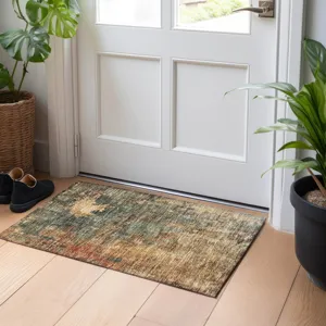 Indoor/Outdoor Nouveau Sage 1\'8\" x 2\'6\" Rug