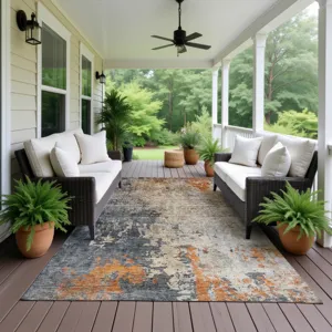 Indoor/Outdoor Nouveau Khaki 8\' x 10\' Rug