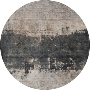 Indoor/Outdoor Nouveau Taupe 8' x 8' Round Rug