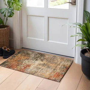 Indoor/Outdoor Nouveau Khaki 1\'8\" x 2\'6\" Rug